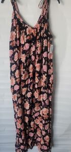Old Navy Sleeveless Tasseled Floral Print All-Day Maxi Swing Dress - XXL TALL